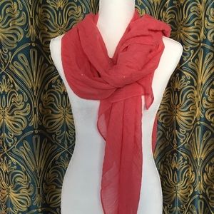 Elie Tahari Pink Sparkle Glitter Oblong Scarf